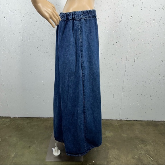 CP Shades Women’s size Medium Blue Denim Jean Maxi Skirt - Picture 4 of 16